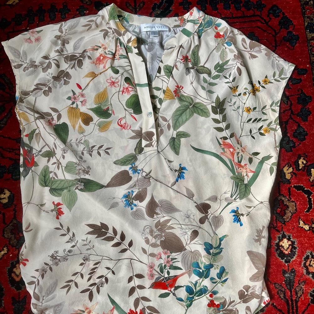 Amour Vert Renata silk top NWOT